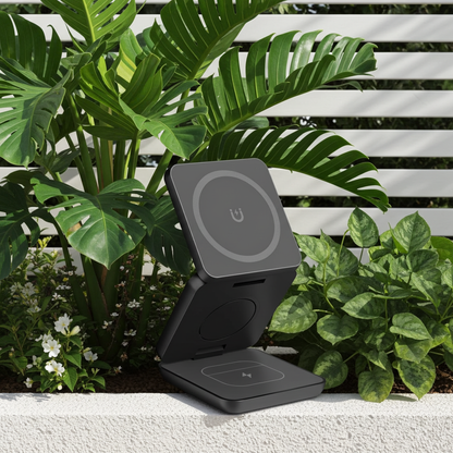 FoldCharge™ Magnetic Wireless Charging Stand – Fast MagSafe Compatible Phone Holder
