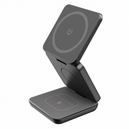 FoldCharge™ Magnetic Wireless Charging Stand – Fast MagSafe Compatible Phone Holder